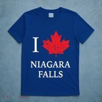Niagara Falls Gift Red Maple Leaf Canada Great Gift T-Shirt thumb 5