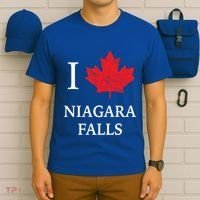 Niagara Falls Gift Red Maple Leaf Canada Great Gift T-Shirt thumb 6