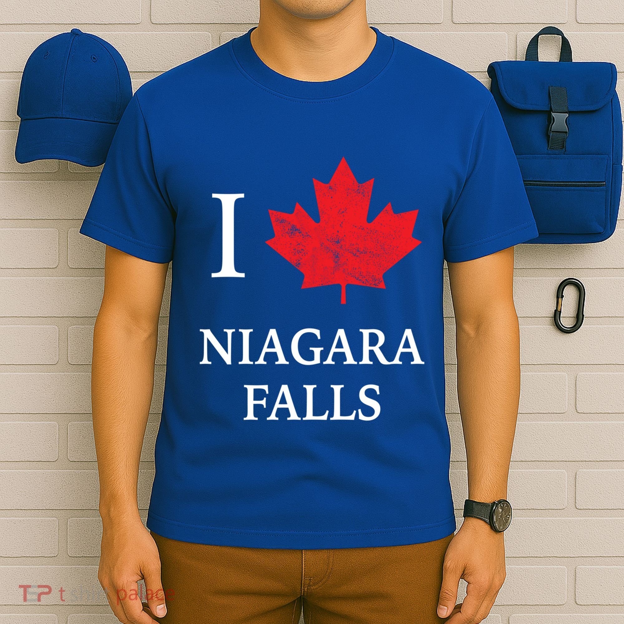 Niagara Falls Gift Red Maple Leaf Canada Great Gift T-Shirt