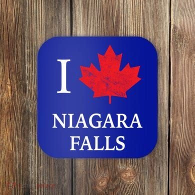 Niagara Falls Gift Red Maple Leaf Canada Great Gift Coaster