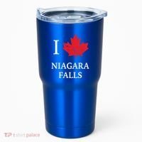 Niagara Falls Gift Red Maple Leaf Canada Great Gift Tumbler thumb 0