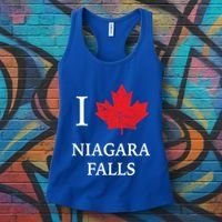 Niagara Falls Gift Red Maple Leaf Canada Great Gift Women's Tank Top thumb 3