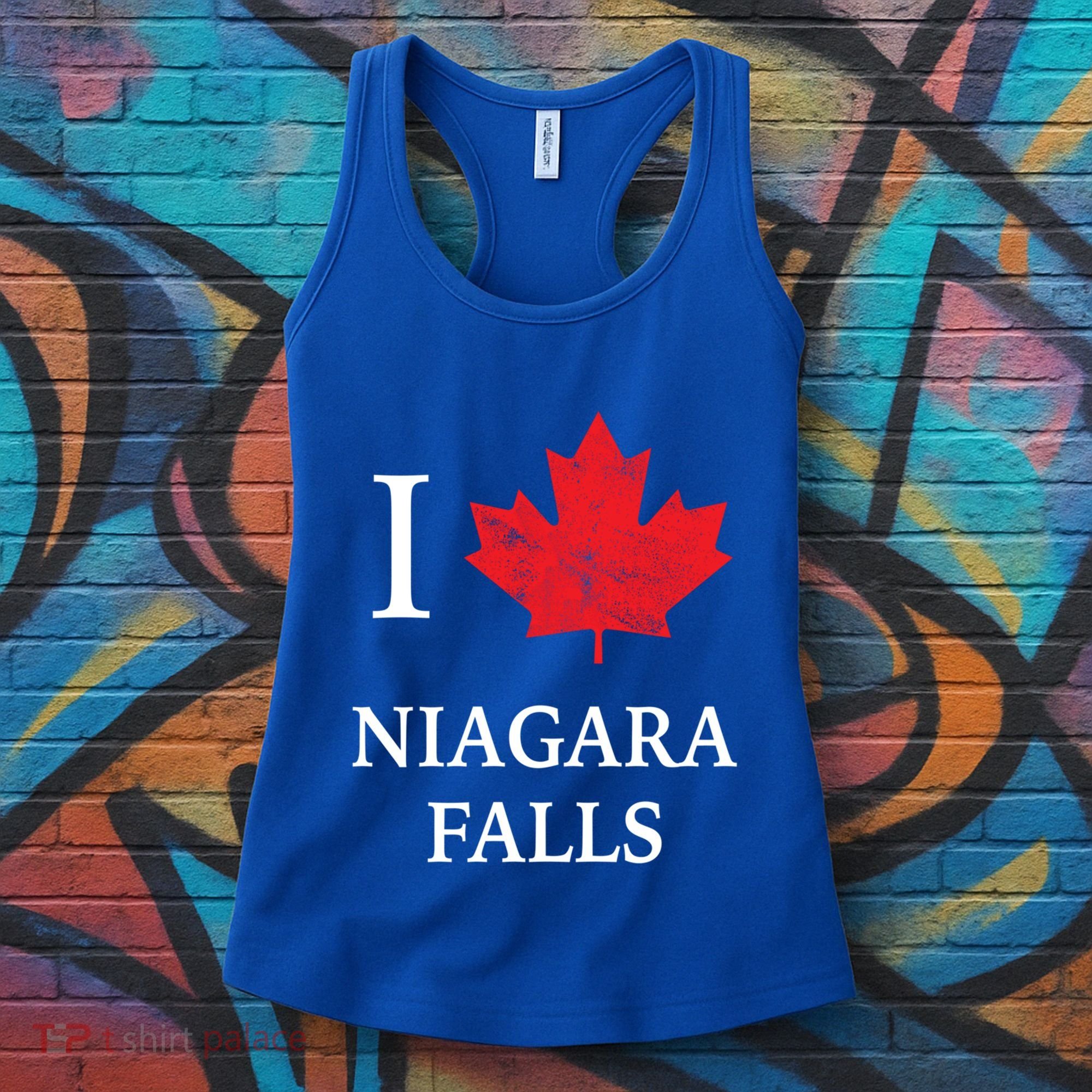 Niagara Falls Gift Red Maple Leaf Canada Great Gift Women's Tank Top