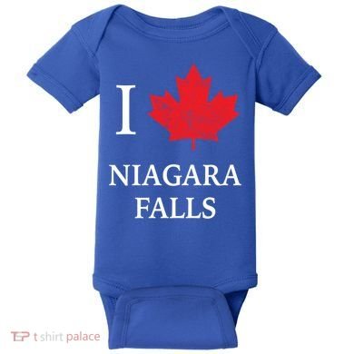 Niagara Falls Gift Red Maple Leaf Canada Great Gift Baby Bodysuit