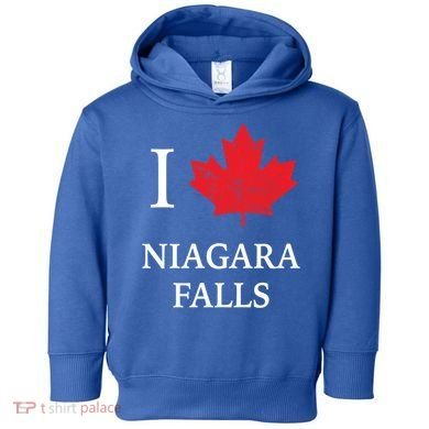 Niagara Falls Gift Red Maple Leaf Canada Great Gift Toddler Hoodie