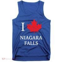 Niagara Falls Gift Red Maple Leaf Canada Great Gift Tank Top thumb 0