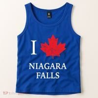 Niagara Falls Gift Red Maple Leaf Canada Great Gift Tank Top thumb 2