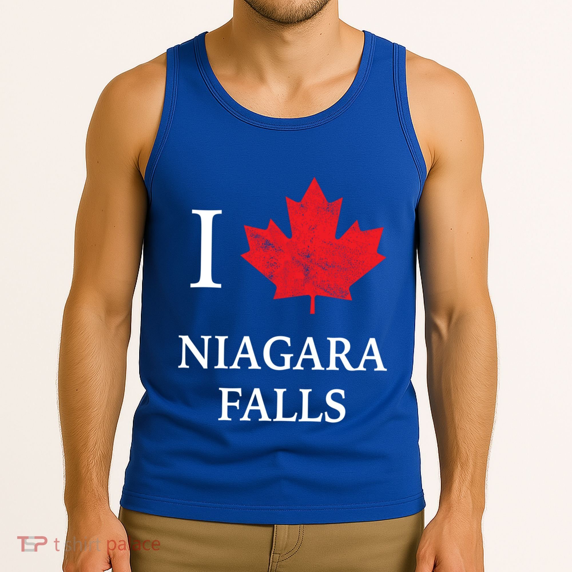 Niagara Falls Gift Red Maple Leaf Canada Great Gift Tank Top