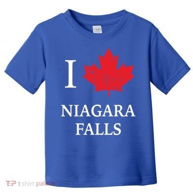 Niagara Falls Gift Red Maple Leaf Canada Great Gift Toddler T-Shirt