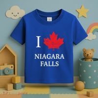 Niagara Falls Gift Red Maple Leaf Canada Great Gift Toddler T-Shirt thumb 3