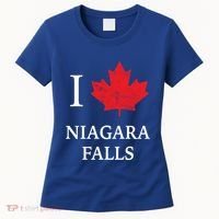 Niagara Falls Gift Red Maple Leaf Canada Great Gift Women's T-Shirt thumb 0