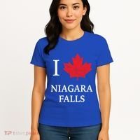 Niagara Falls Gift Red Maple Leaf Canada Great Gift Women's T-Shirt thumb 4