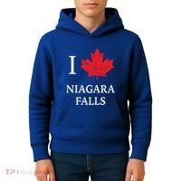 Niagara Falls Gift Red Maple Leaf Canada Great Gift Kids Hoodie thumb 4