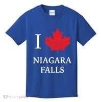 Niagara Falls Gift Red Maple Leaf Canada Great Gift Kids T-Shirt thumb 0
