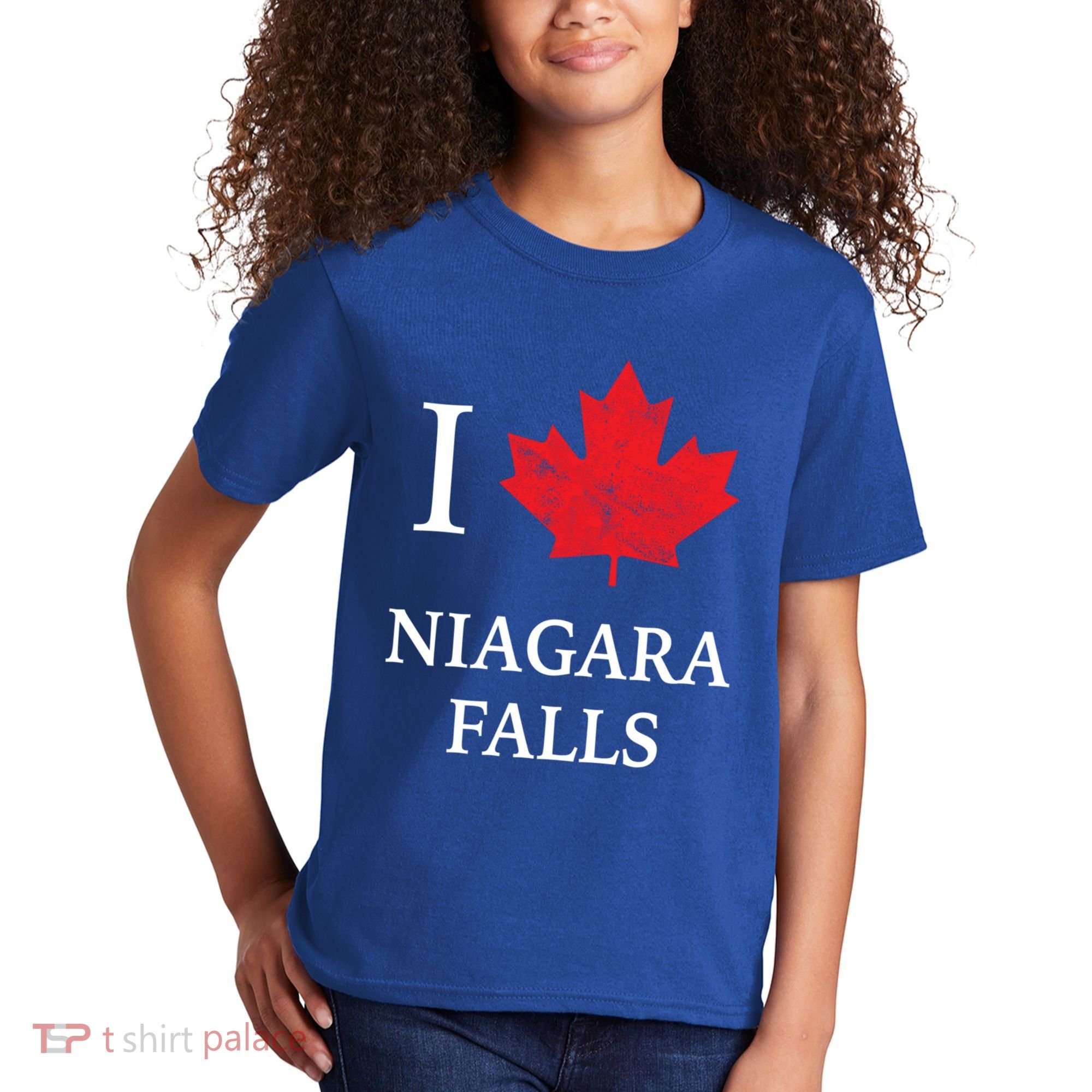 Niagara Falls Gift Red Maple Leaf Canada Great Gift Kids T-Shirt