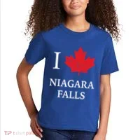 Niagara Falls Gift Red Maple Leaf Canada Great Gift Kids T-Shirt thumb 2