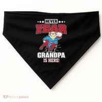 Never Fear Grandpa Is Here USA-Made Doggie Bandana thumb 0