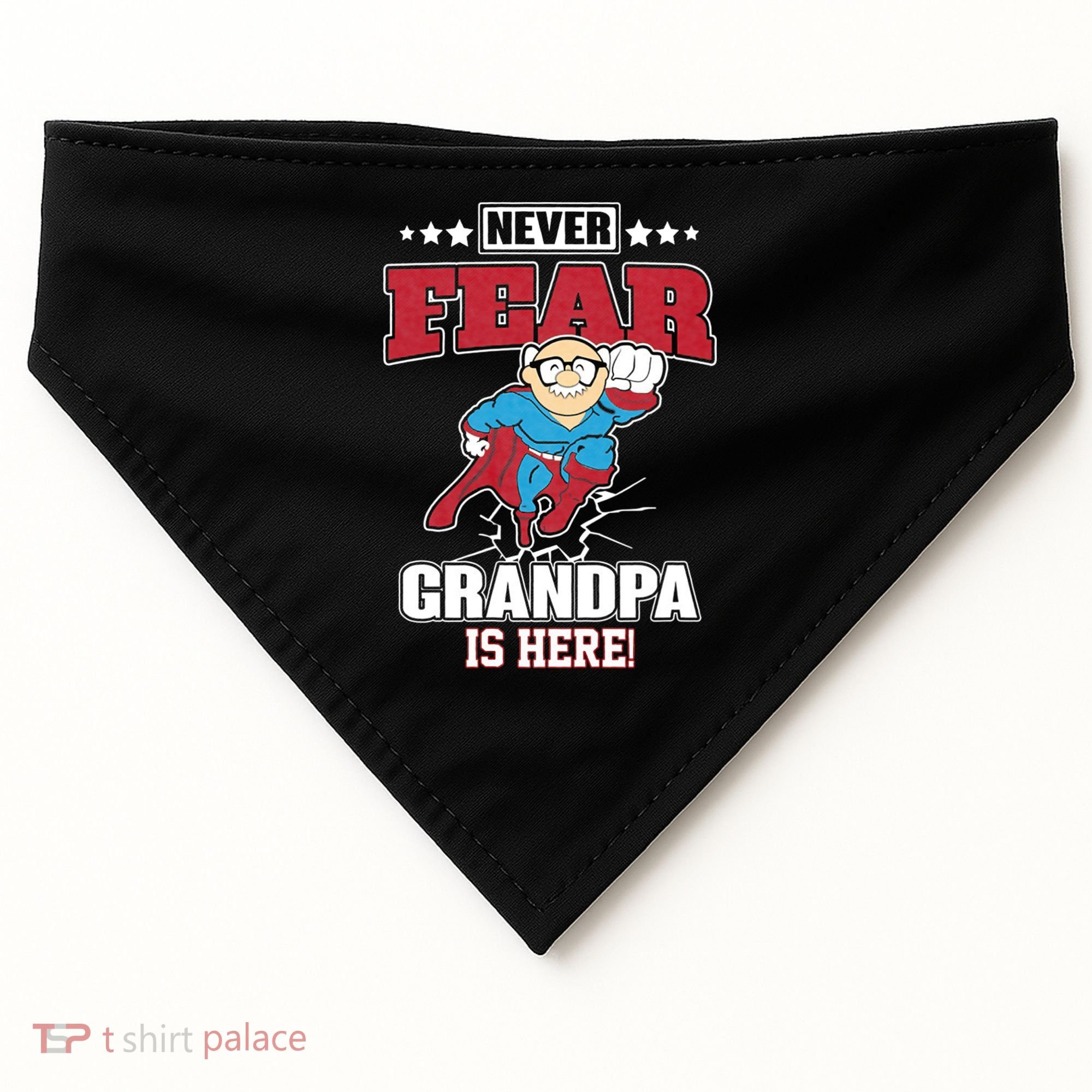 Never Fear Grandpa Is Here USA-Made Doggie Bandana