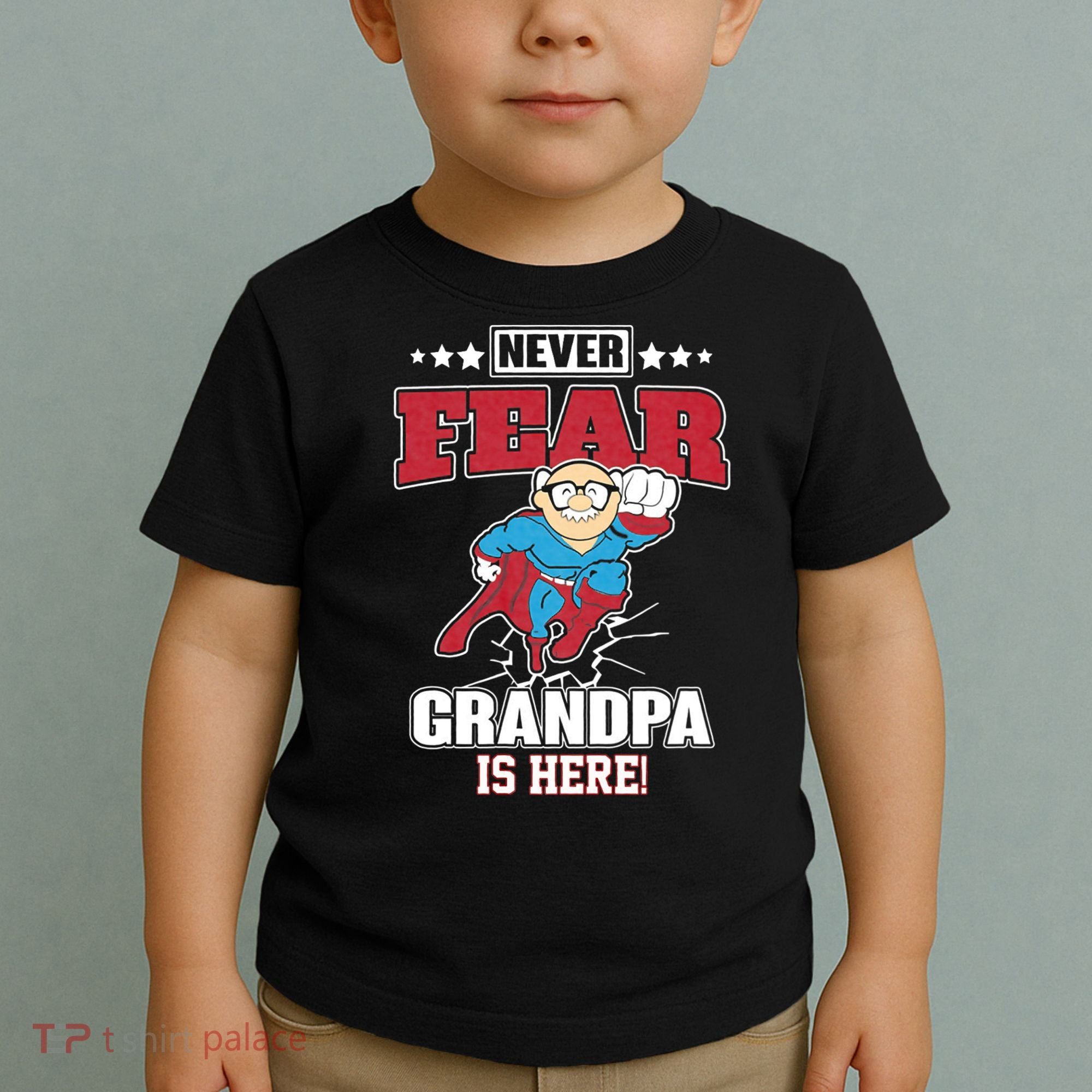 Never Fear Grandpa Is Here Toddler T-Shirt