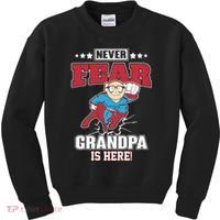 Never Fear Grandpa Is Here Kids Sweatshirt thumb 0