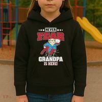Never Fear Grandpa Is Here Kids Hoodie thumb 3