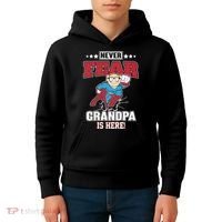 Never Fear Grandpa Is Here Kids Hoodie thumb 4
