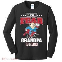Never Fear Grandpa Is Here Kids Long Sleeve Shirt thumb 0