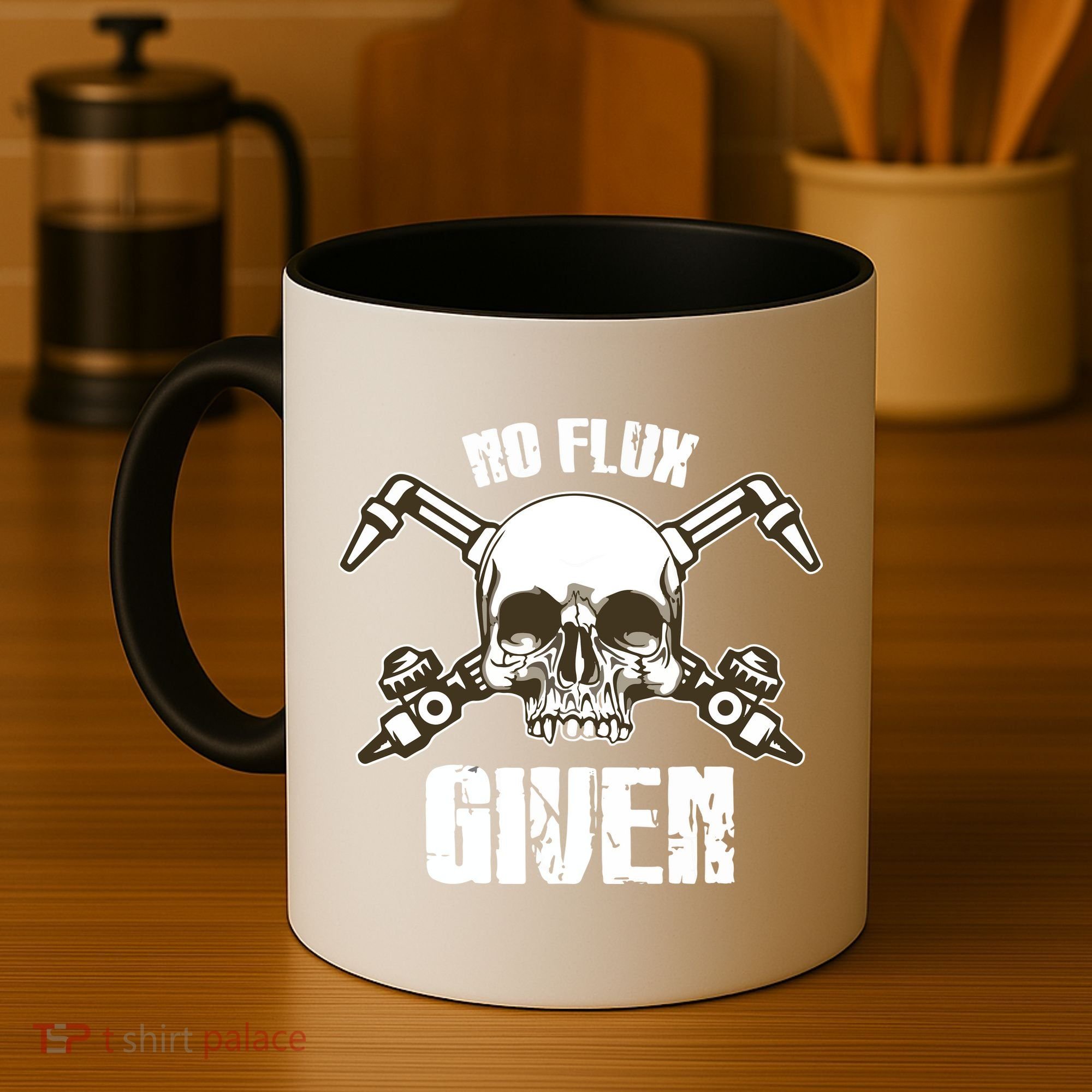 No Flux Given Skull Torch Craftsman Welding Welder Gift Coffee Mug