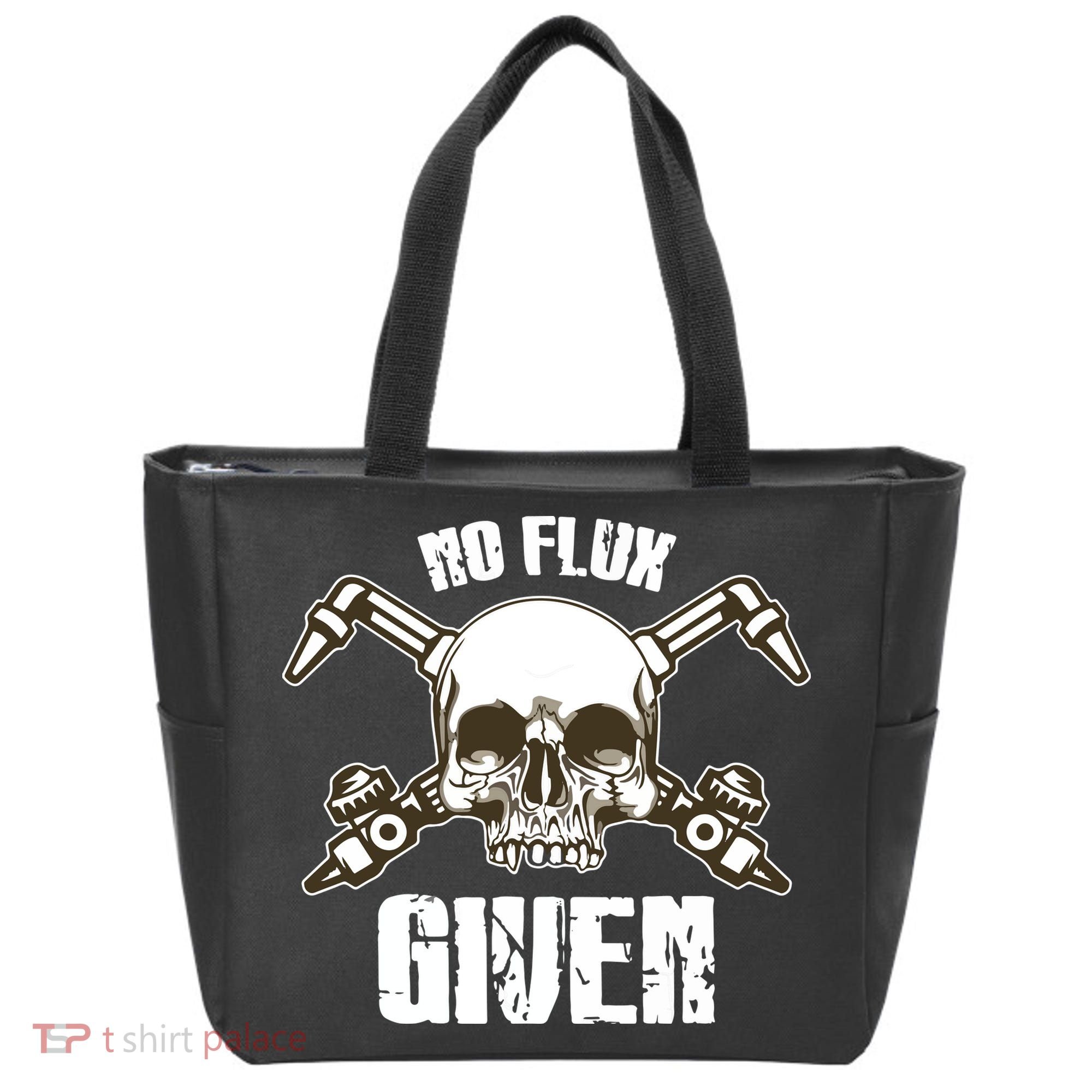 No Flux Given Skull Torch Craftsman Welding Welder Gift Tote Bag