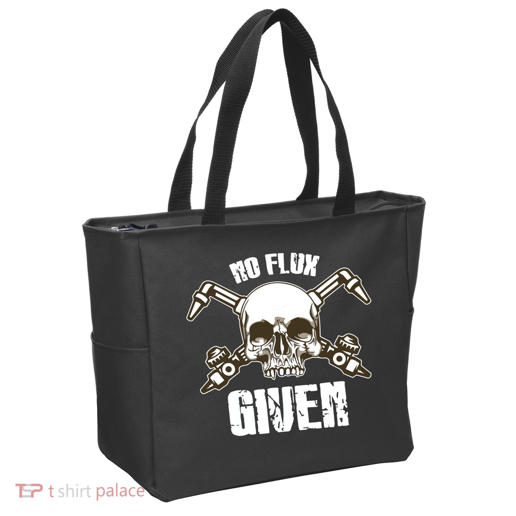 No Flux Given Skull Torch Craftsman Welding Welder Gift Tote Bag