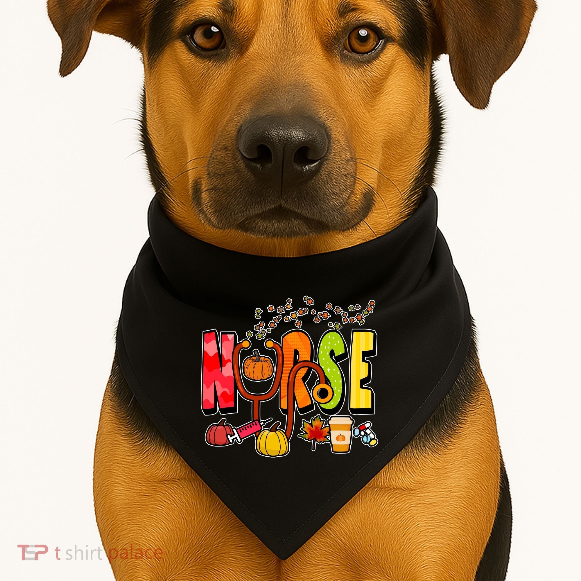 Nurse Fall Holiday USA-Made Doggie Bandana