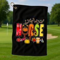 Nurse Fall Holiday Golf Towel thumb 1