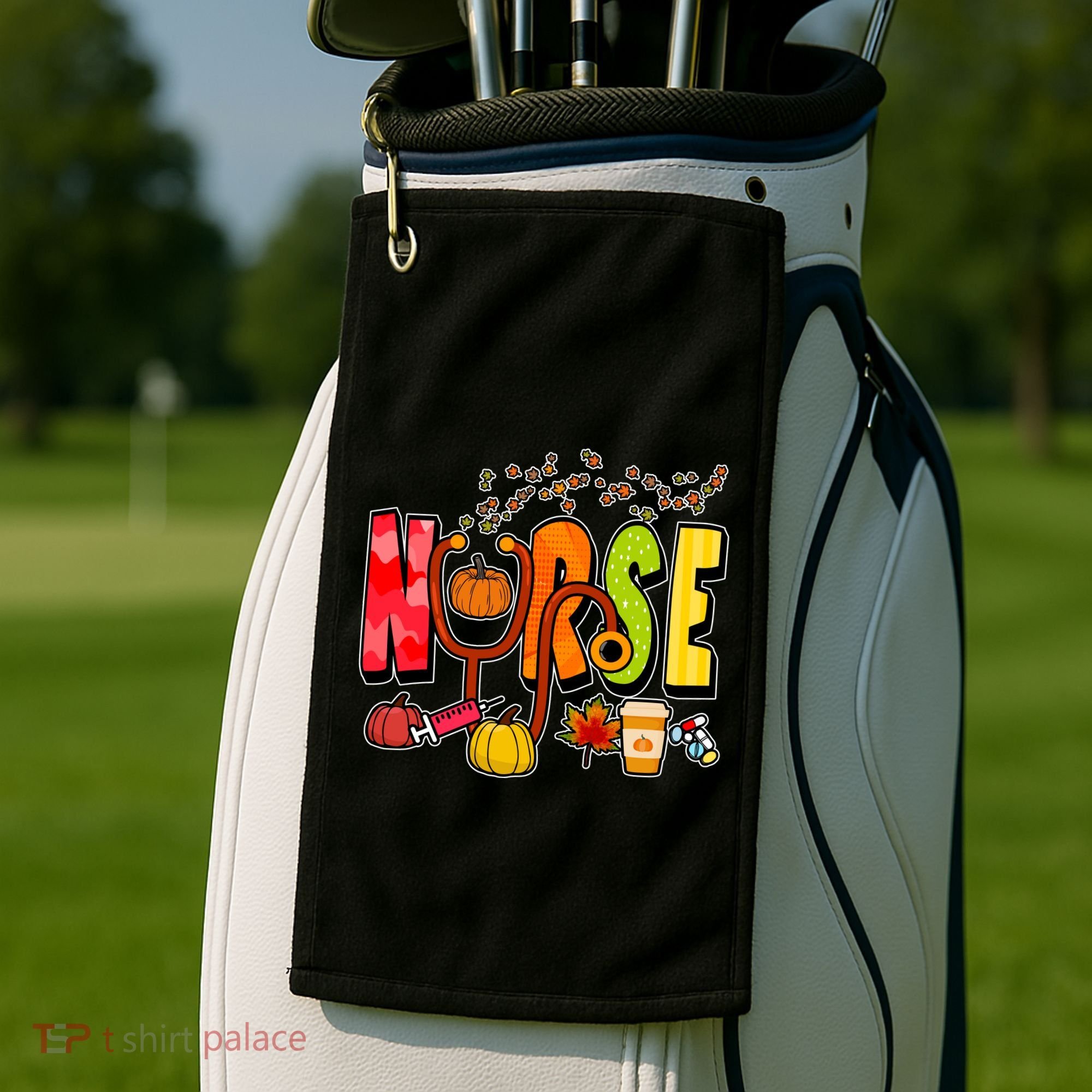 Nurse Fall Holiday Golf Towel