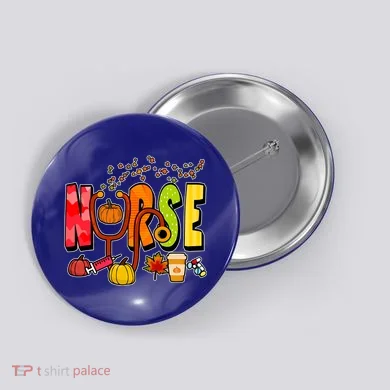 Nurse Fall Holiday Button