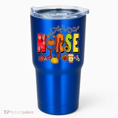 Nurse Fall Holiday Tumbler