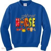 Nurse Fall Holiday Kids Sweatshirt thumb 0