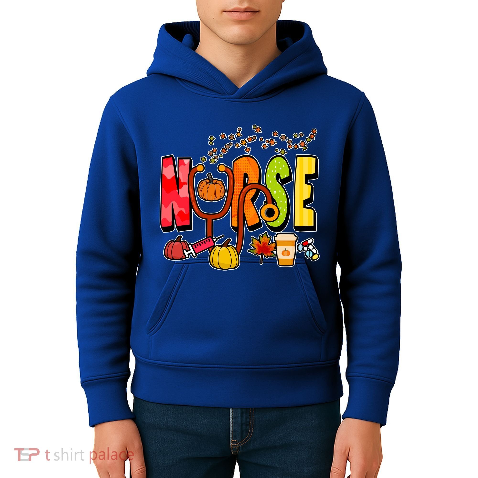 Nurse Fall Holiday Kids Hoodie
