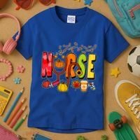 Nurse Fall Holiday Kids T-Shirt thumb 3