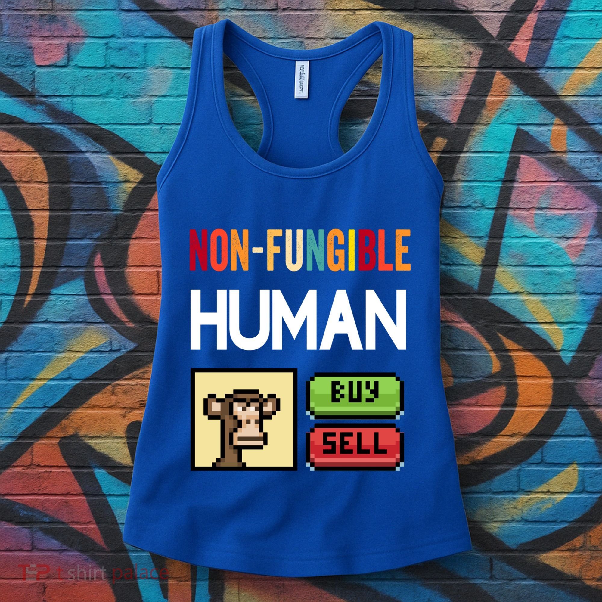 Non Fungible Hu Nft Crypto Token Digital Art Collectibles Funny Gift Women's Tank Top