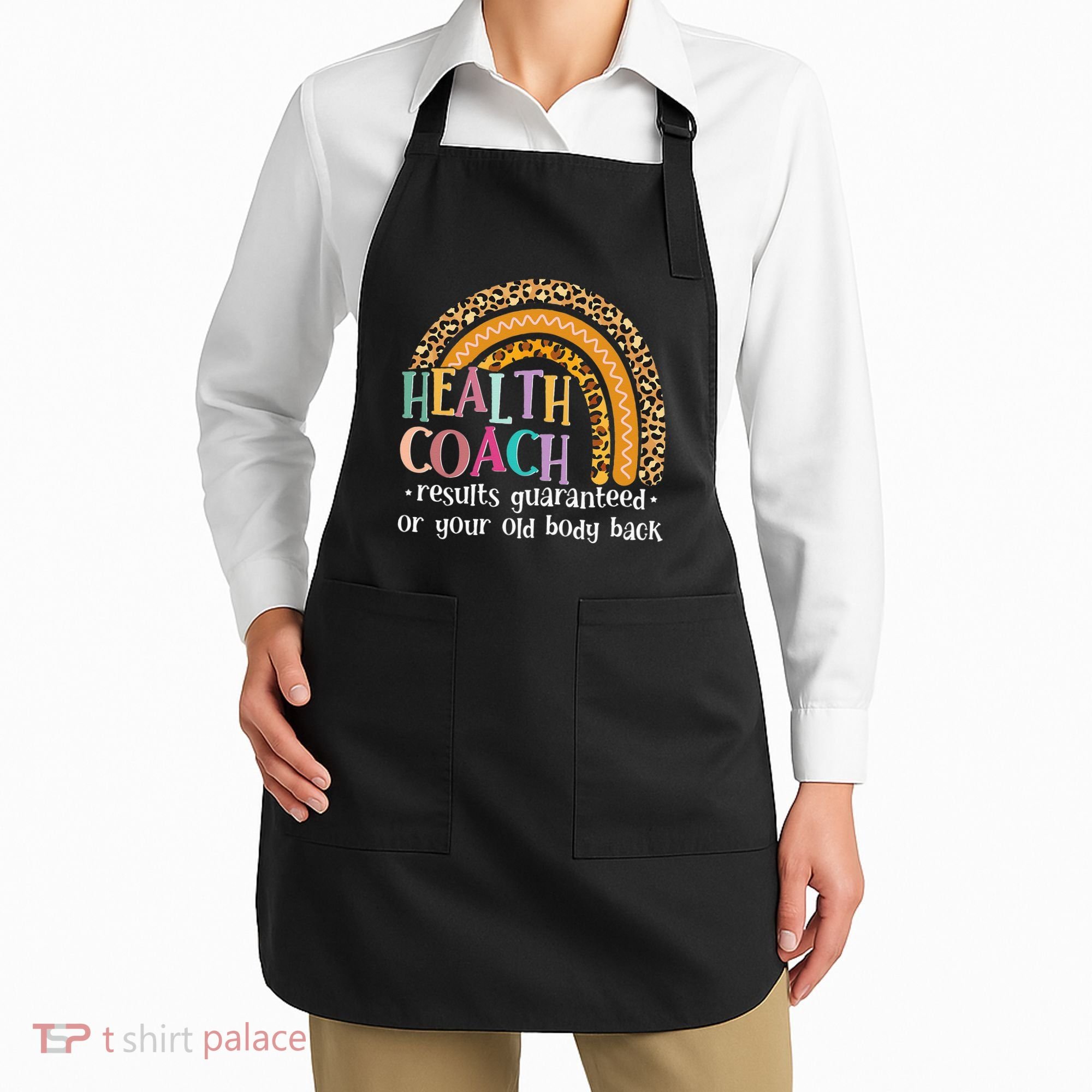Nutritionis Funny Health Coach Rainbow Wellness Coach Apron