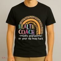 Nutritionis Funny Health Coach Rainbow Wellness Coach T-Shirt thumb 3