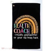 Nutritionis Funny Health Coach Rainbow Wellness Coach Golf Towel thumb 0