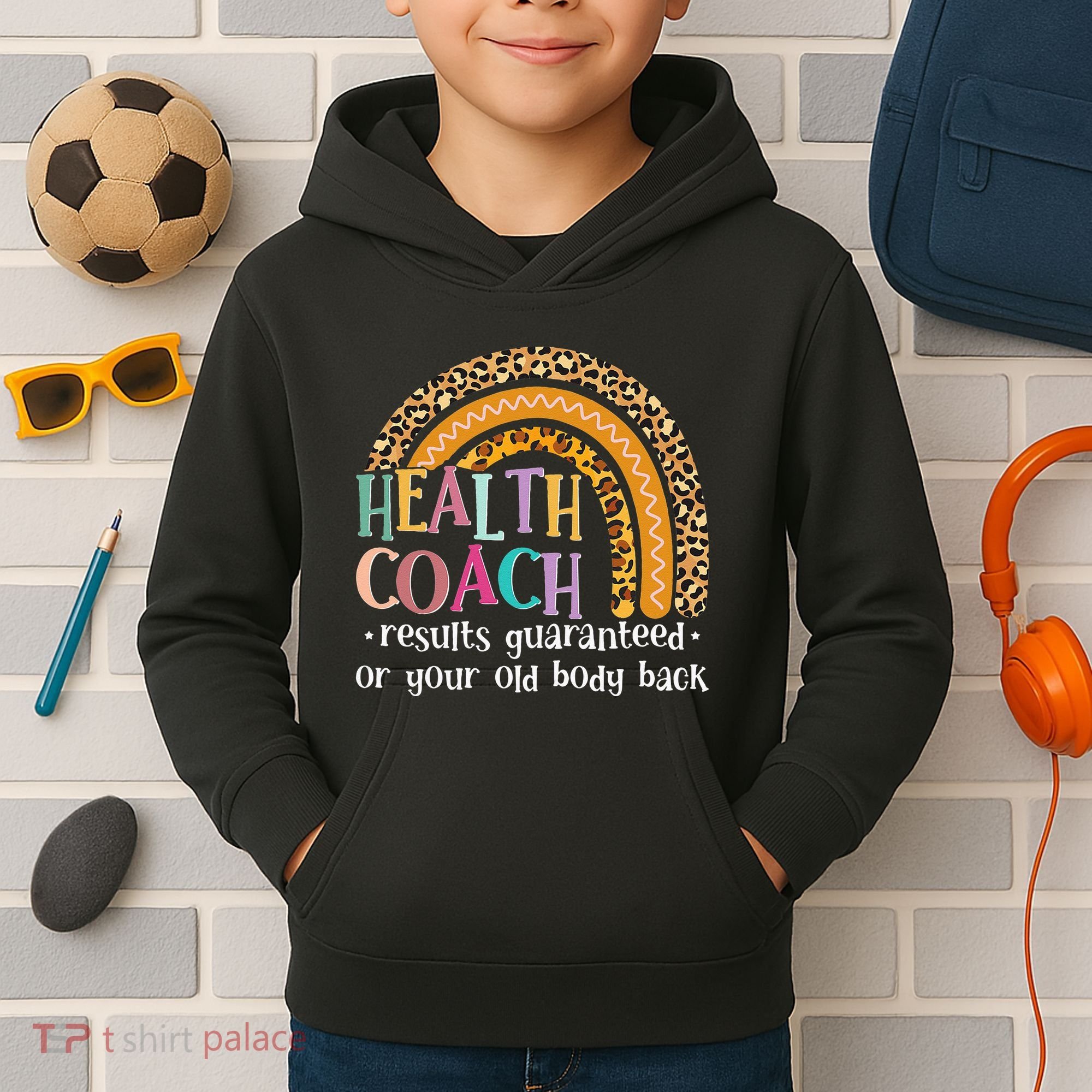 Nutritionis Funny Health Coach Rainbow Wellness Coach Kids Hoodie