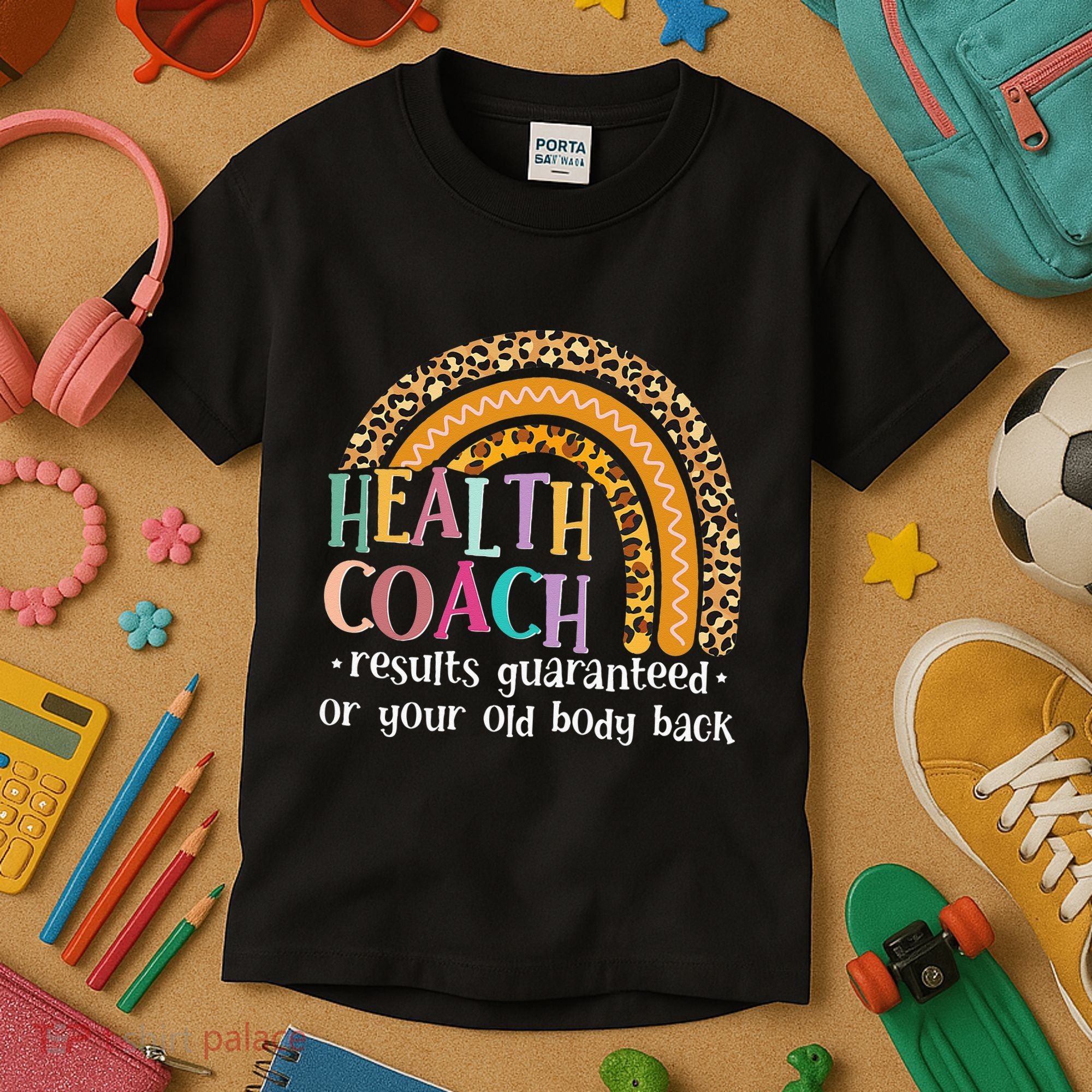 Nutritionis Funny Health Coach Rainbow Wellness Coach Kids T-Shirt