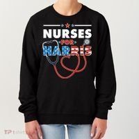 Nurses For Harris Vote Kamala Harris 2024 Election Women's Sweatshirt thumb 0