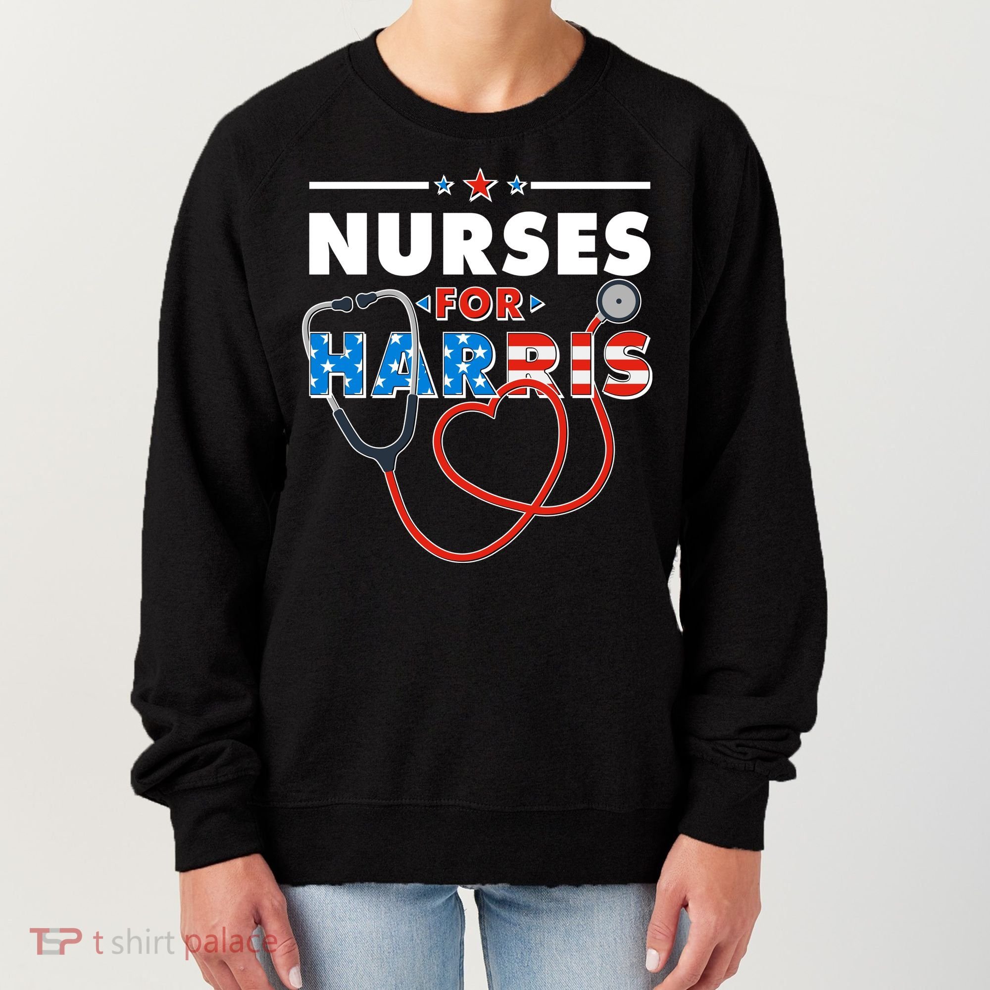 Nurses For Harris Vote Kamala Harris 2024 Election Women's Sweatshirt