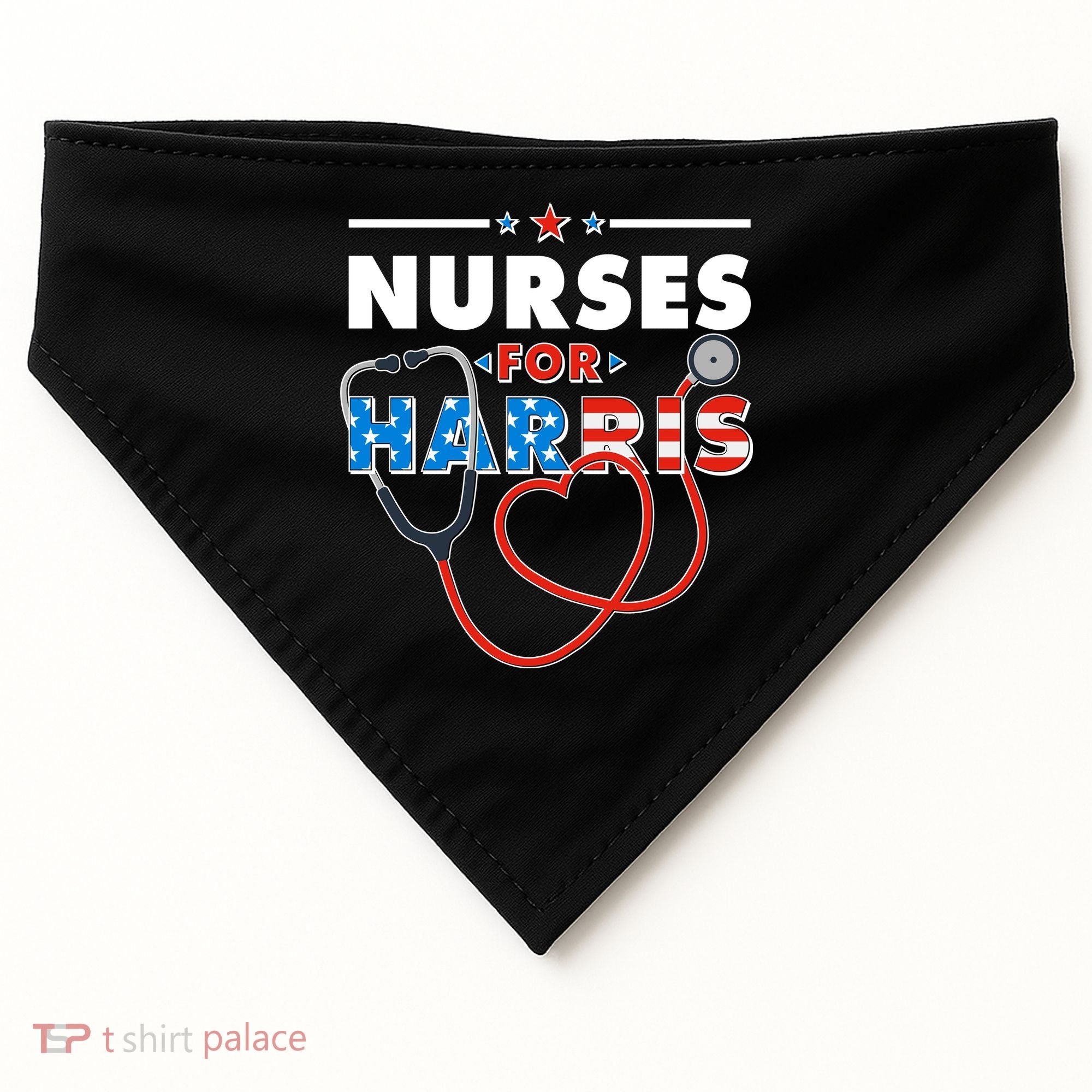 Nurses For Harris Vote Kamala Harris 2024 Election USA-Made Doggie Bandana