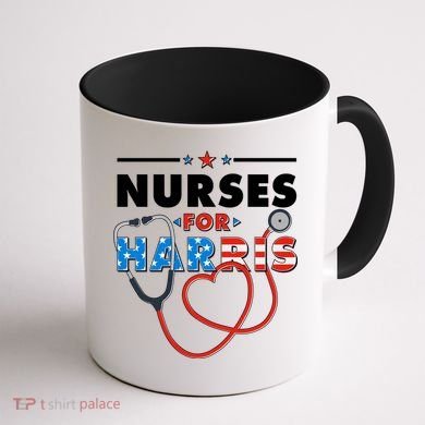 Nurses For Harris Vote Kamala Harris 2024 Election Coffee Mug back