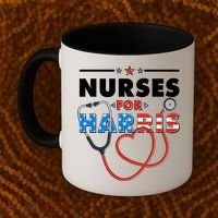 Nurses For Harris Vote Kamala Harris 2024 Election Coffee Mug thumb 2