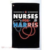 Nurses For Harris Vote Kamala Harris 2024 Election Golf Towel thumb 0